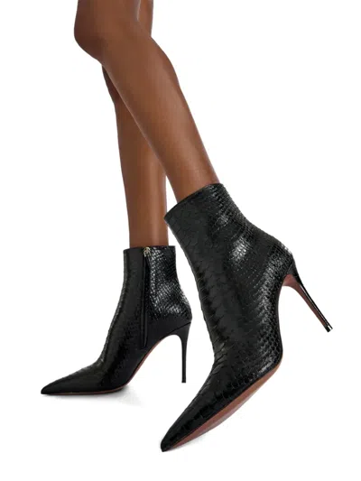 Paris Texas Vera 105 Snake-effect Leather Ankle Boots In Multi