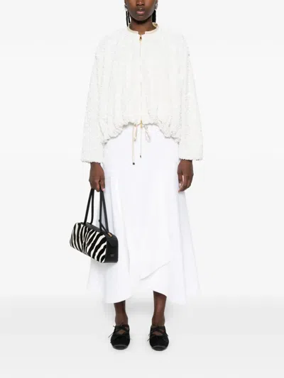 Vivetta Sequin Zip Jacket In White