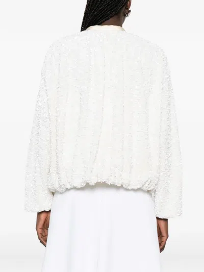 Vivetta Sequin Zip Jacket In White