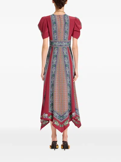 La Doublej Silk Printed Maxi Dress In Multi