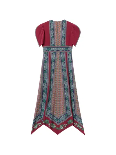 La Doublej Silk Printed Maxi Dress In Multi