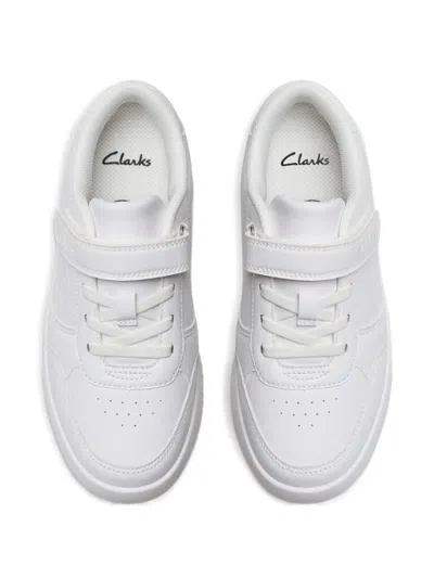 Clarks Barley Step Touch-strap Sneakers In White