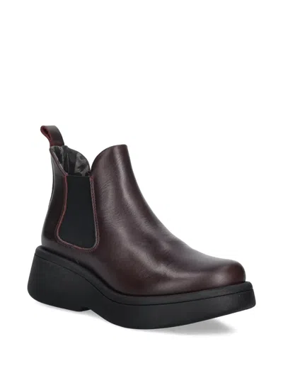 Fly London Pull-on-style Chelsea Boots In Red