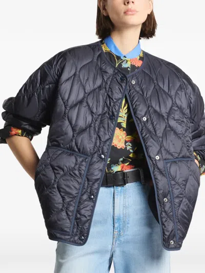 Fay Quilted Jacket In Blue