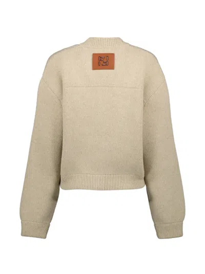 Fendi Buttoned-flap Pocket Fitted Jacket In Gray