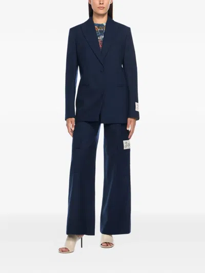 Off-white Cargo-pocket Trousers In Blue