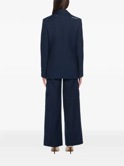 Off-white Cargo-pocket Trousers In Blue