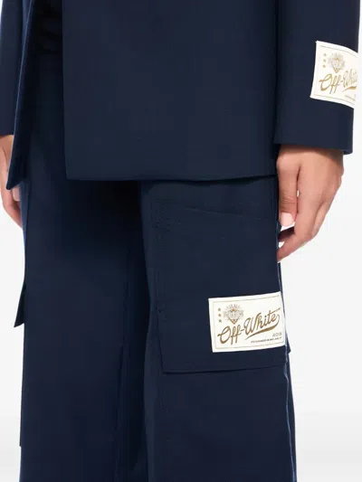 Off-white Cargo-pocket Trousers In Blue