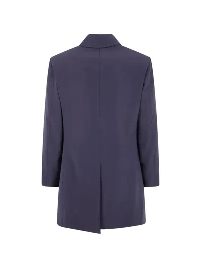 Aspesi Buttoned Coat In Blue