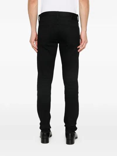 Tom Ford Selvedge Denim Straight Fit Jeans Logo Patch In Black