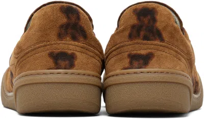 Acne Studios Bars Bear Print Winter Sneakers Rust Brown In Brown