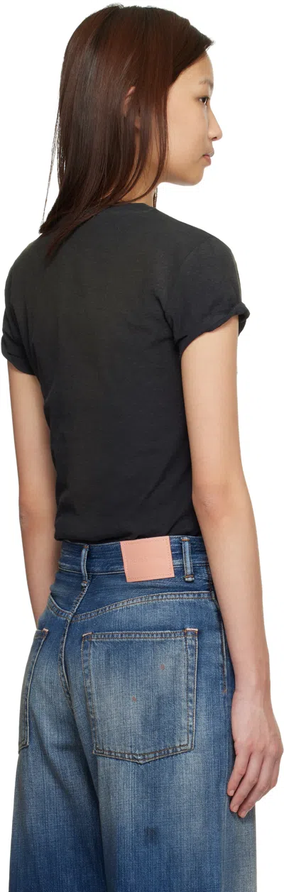 Acne Studios Black Logo T-shirt In Black