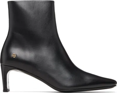 Anine Bing Jayden Square-toe Ankle Boots In Black