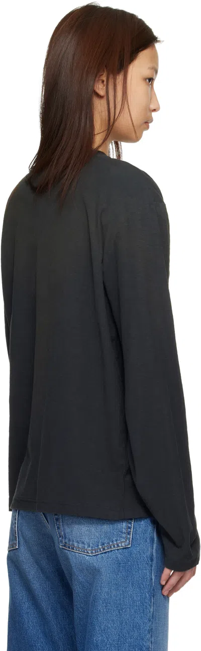 Acne Studios Black Relaxed Fit Logo T-shirt In Black