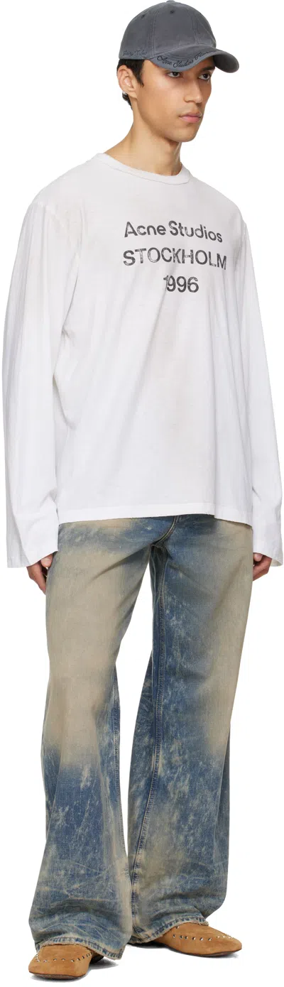 Acne Studios Off-white Logo T-shirt In White