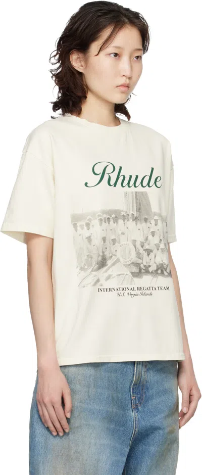 Rhude Off-white Virgin Islands Script T-shirt In White