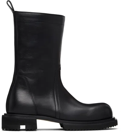 Rick Owens Creeper Gabe Leather Boots In Black