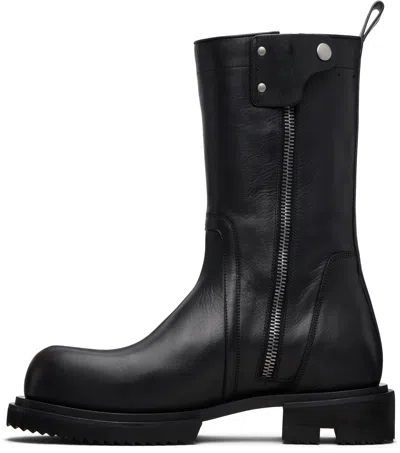 Rick Owens Creeper Gabe Leather Boots In Black