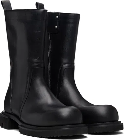 Rick Owens Creeper Gabe Leather Boots In Black