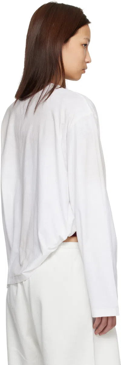 Acne Studios White Relaxed Fit Logo T-shirt In White