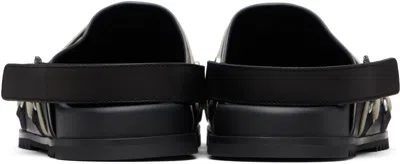 Rick Owens Granola Crisscross Straps Mule Sandals In Black