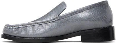 Acne Studios Leather Loafers In Gray