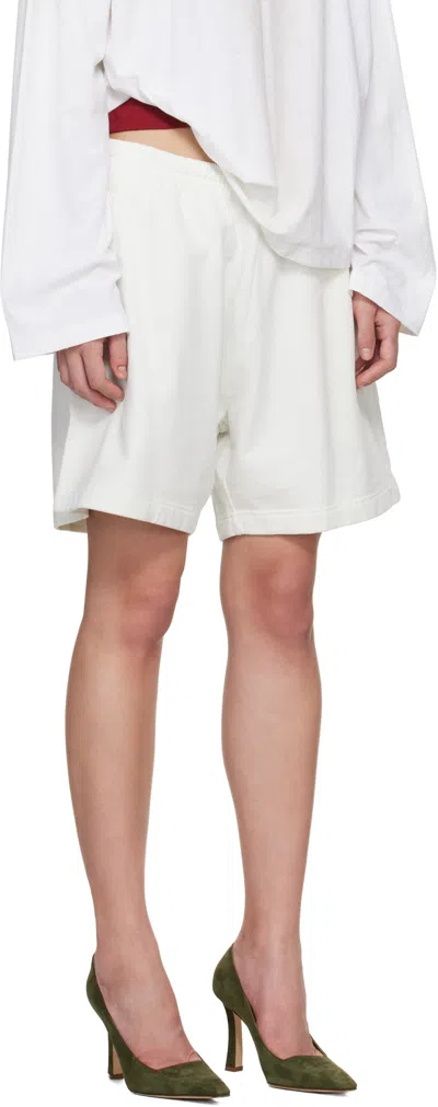 Acne Studios White Cotton Shorts In White
