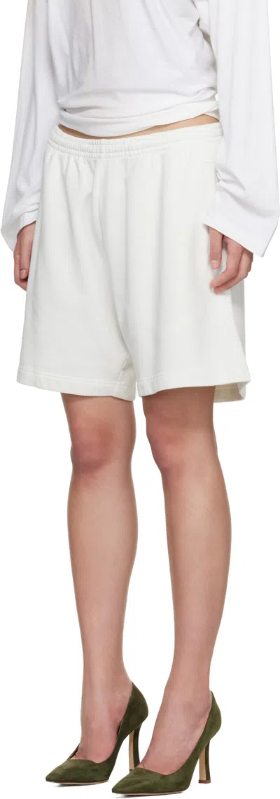 Acne Studios White Cotton Shorts In White