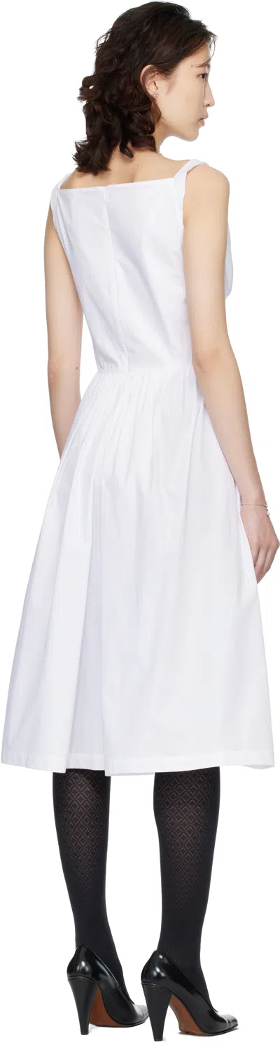 Vivienne Westwood Sunday Draped Cotton And Silk Midi Dress In White