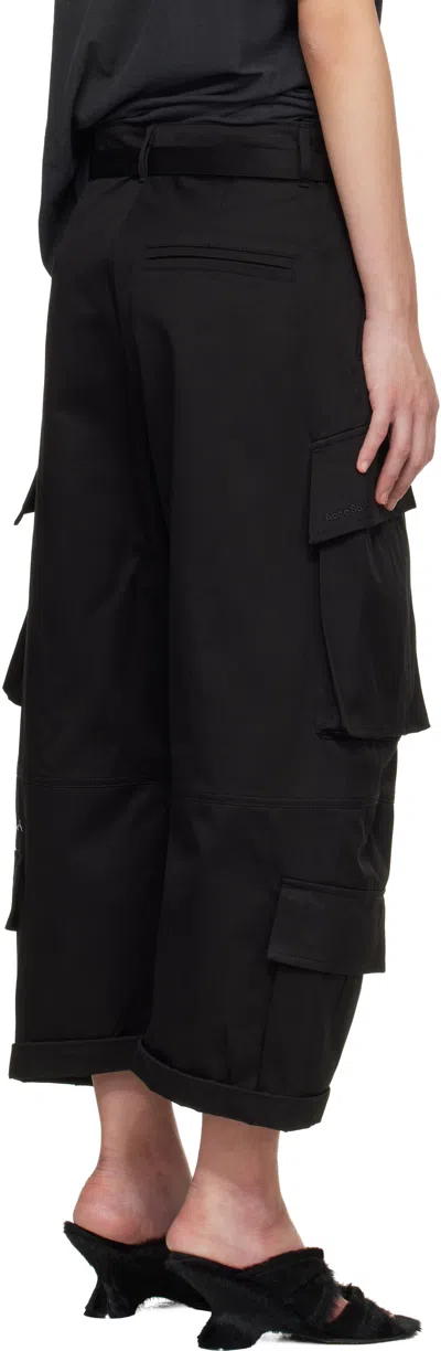 Acne Studios Belt-detail Cargo Trousers In Black