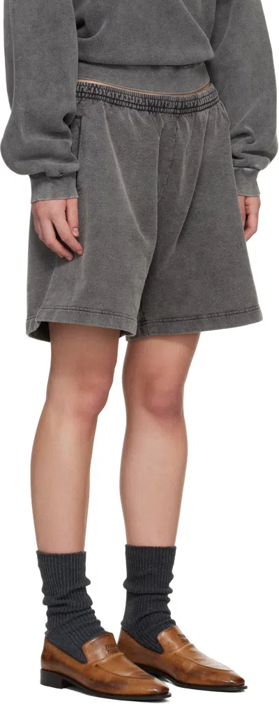 Acne Studios Gray Cotton Shorts In Gray
