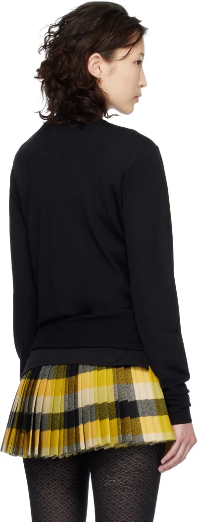Vivienne Westwood Cropped Cardigan With Distinctive Buttons And Embroidered Emblem In Black