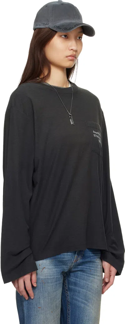 Acne Studios Black Logo T-shirt In Black