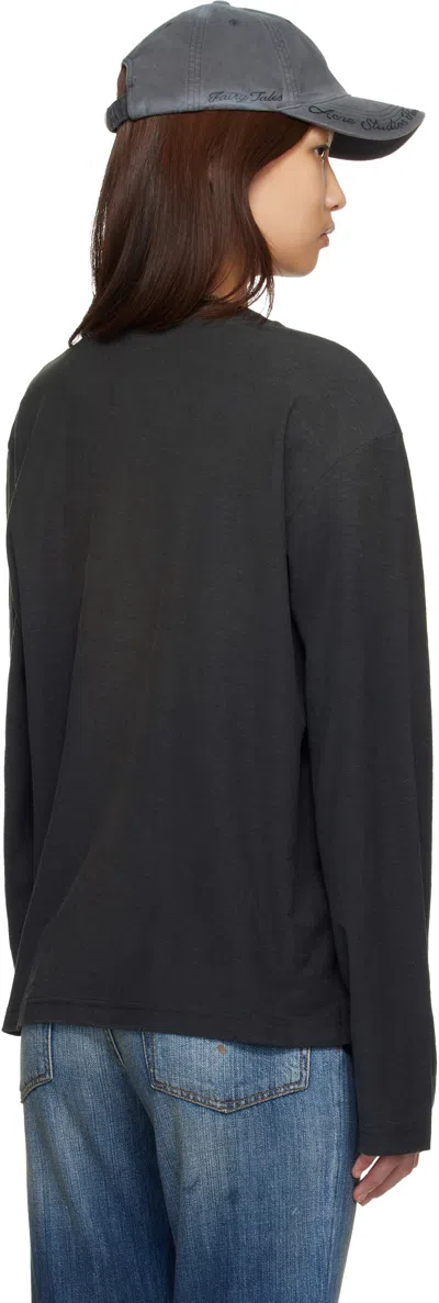 Acne Studios Black Logo T-shirt In Black