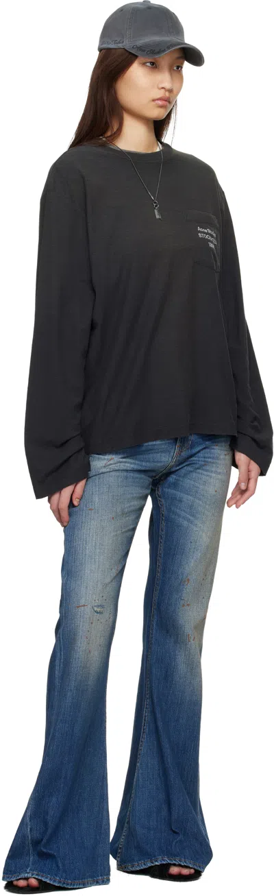 Acne Studios Black Logo T-shirt In Black