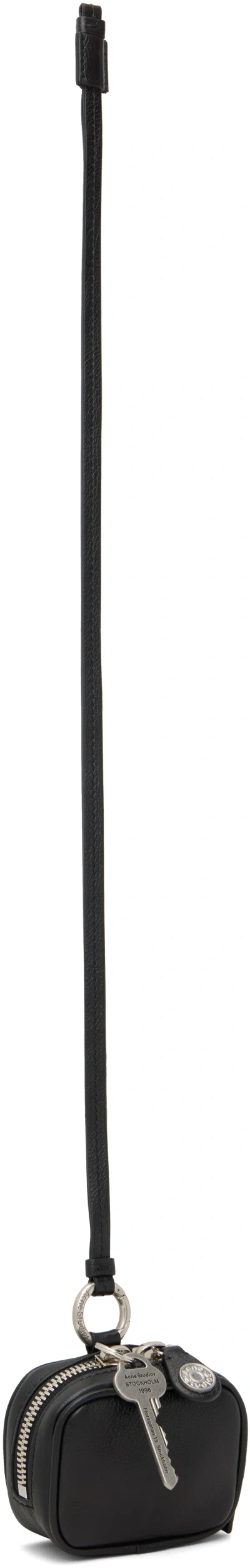 Acne Studios Black Camero Clip Pouch In Black