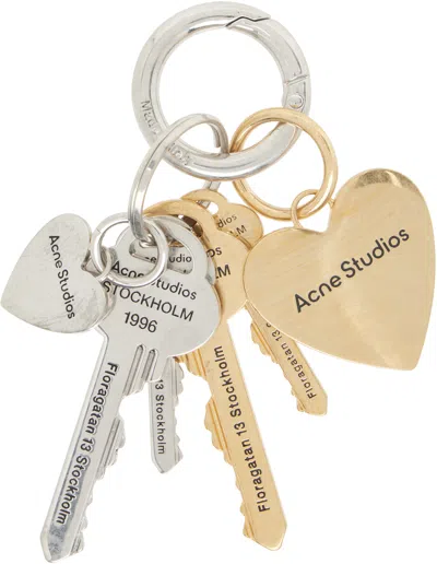 Acne Studios Charm Keychain In Metallic