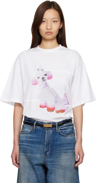 Acne Studios Printed Cotton-jersey T-shirt In White