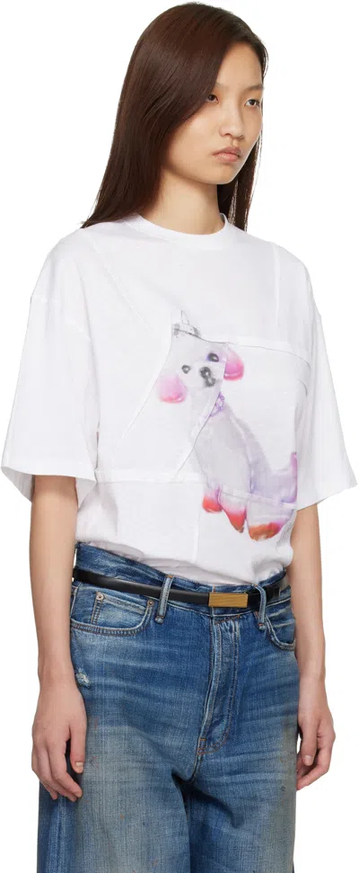 Acne Studios Printed Cotton-jersey T-shirt In White