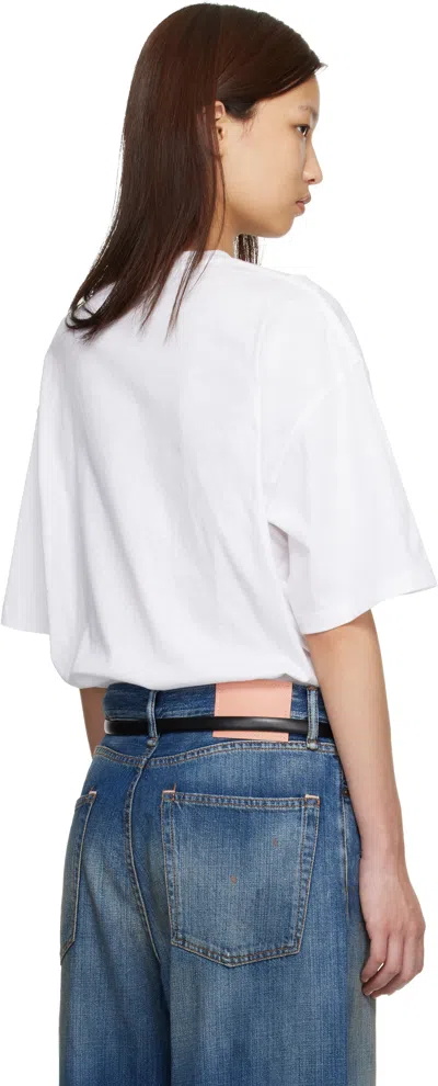 Acne Studios Printed Cotton-jersey T-shirt In White