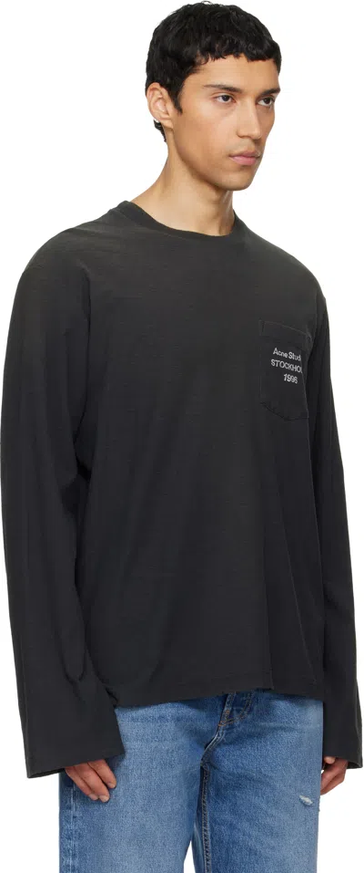 Acne Studios Black Logo T-shirt In Black