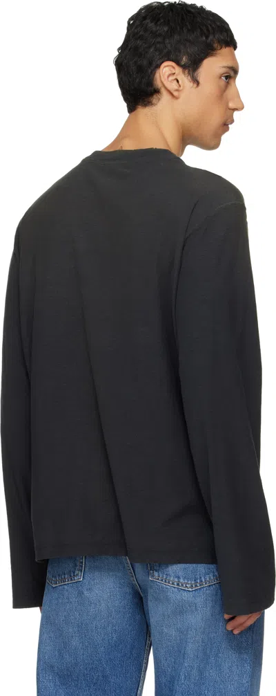 Acne Studios Black Logo T-shirt In Black