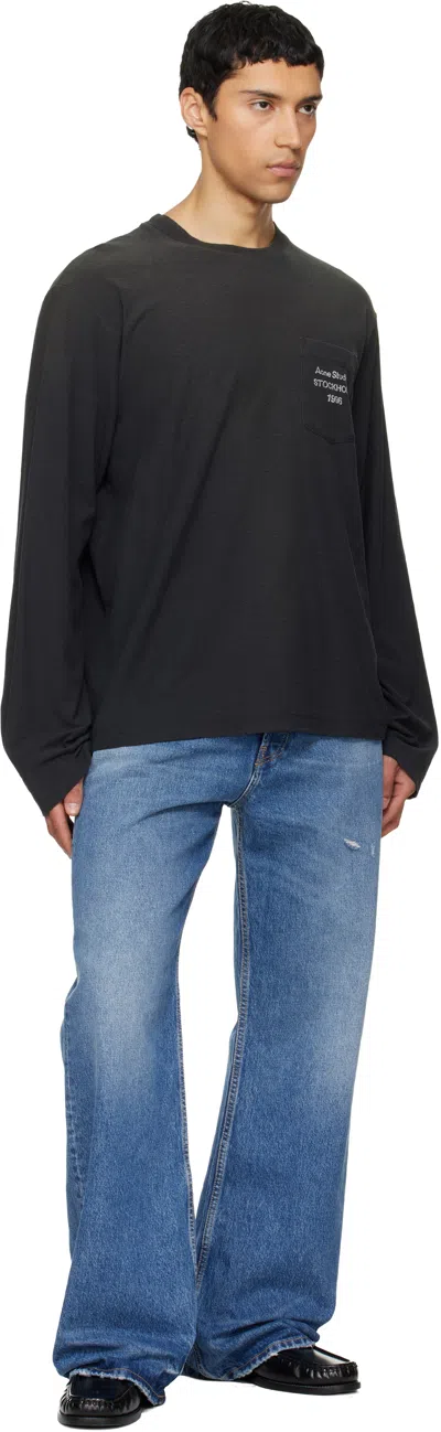 Acne Studios Black Logo T-shirt In Black