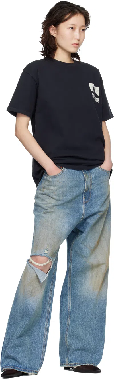 Rhude Black Moonlight Pack T-shirt In Black