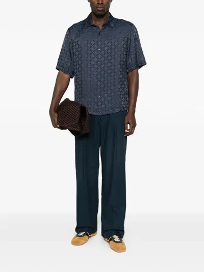 Sandro Check-pattern Shirt In Blue