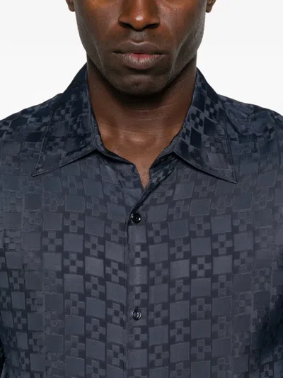 Sandro Check-pattern Shirt In Blue