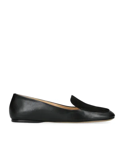 Gabriela Hearst Aveda Flat Loafer In Black Leather & Suede