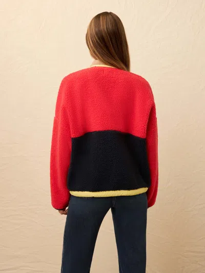 Faherty Fireside Fleece Jacket In Red