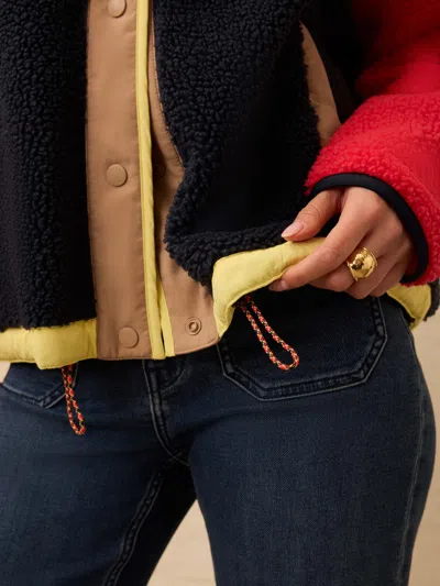 Faherty Fireside Fleece Jacket In Red
