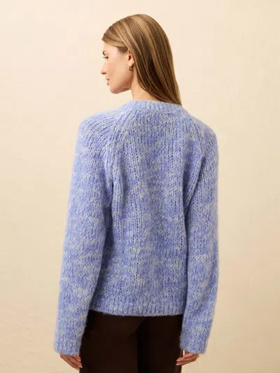 Faherty Apres Alpaca V Neck Pullover In Blue